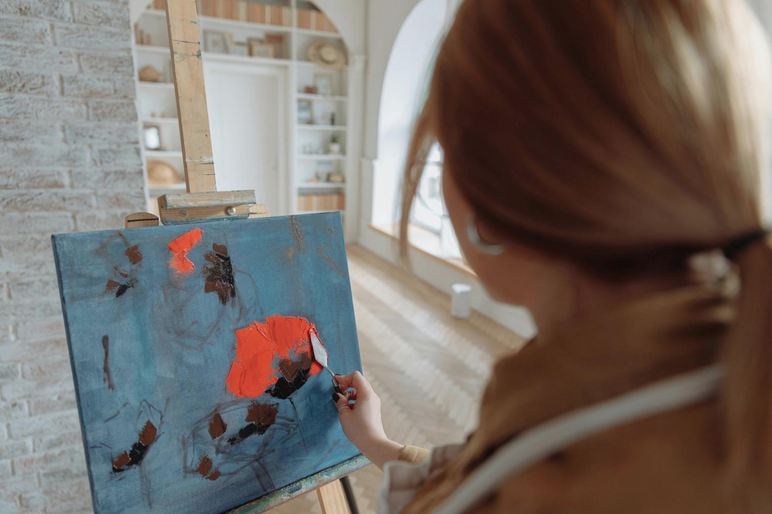 Acquerello con sfumature delicate e composizione artistica